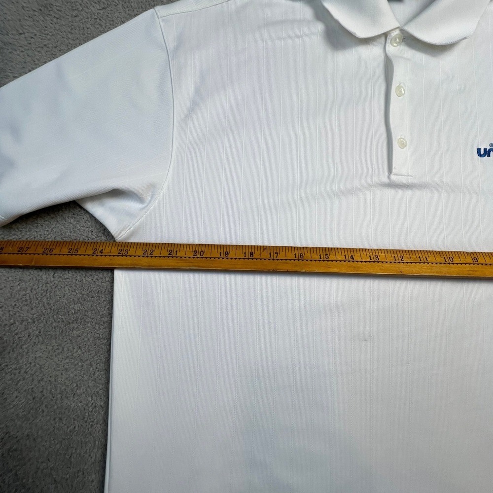 Nike Golf Dri Fit White Mens Polo Large Shirt Embroidered Unum Logo‎ - Picture 6 of 11